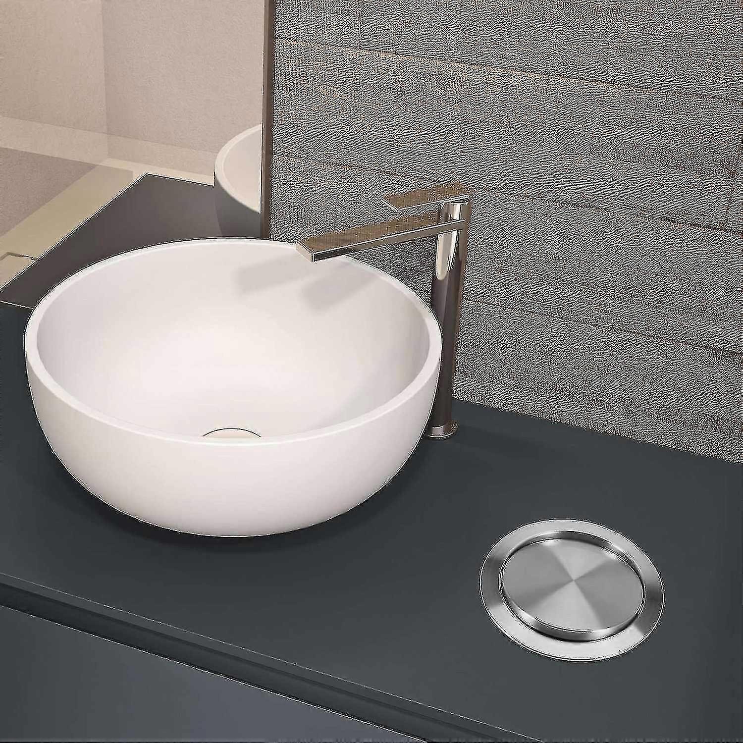 25-26 Stainless Steel Garbage Flap Lid Trash Bin Cover Flush Built-in Balance Swing Flap Garbage Lid For