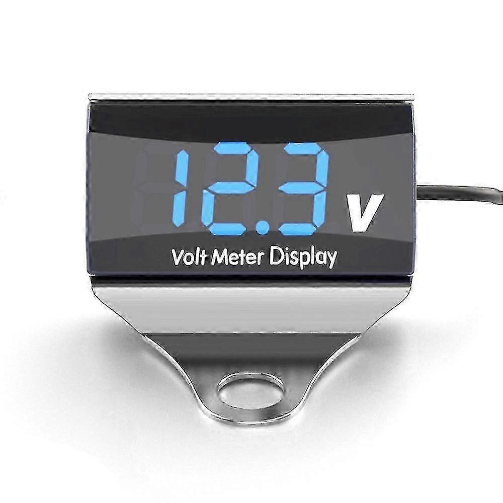 Motorcycle DC 10-150V Digital Voltmeter LED Display Waterproof Voltage Tester Battery Moniter Gauge-