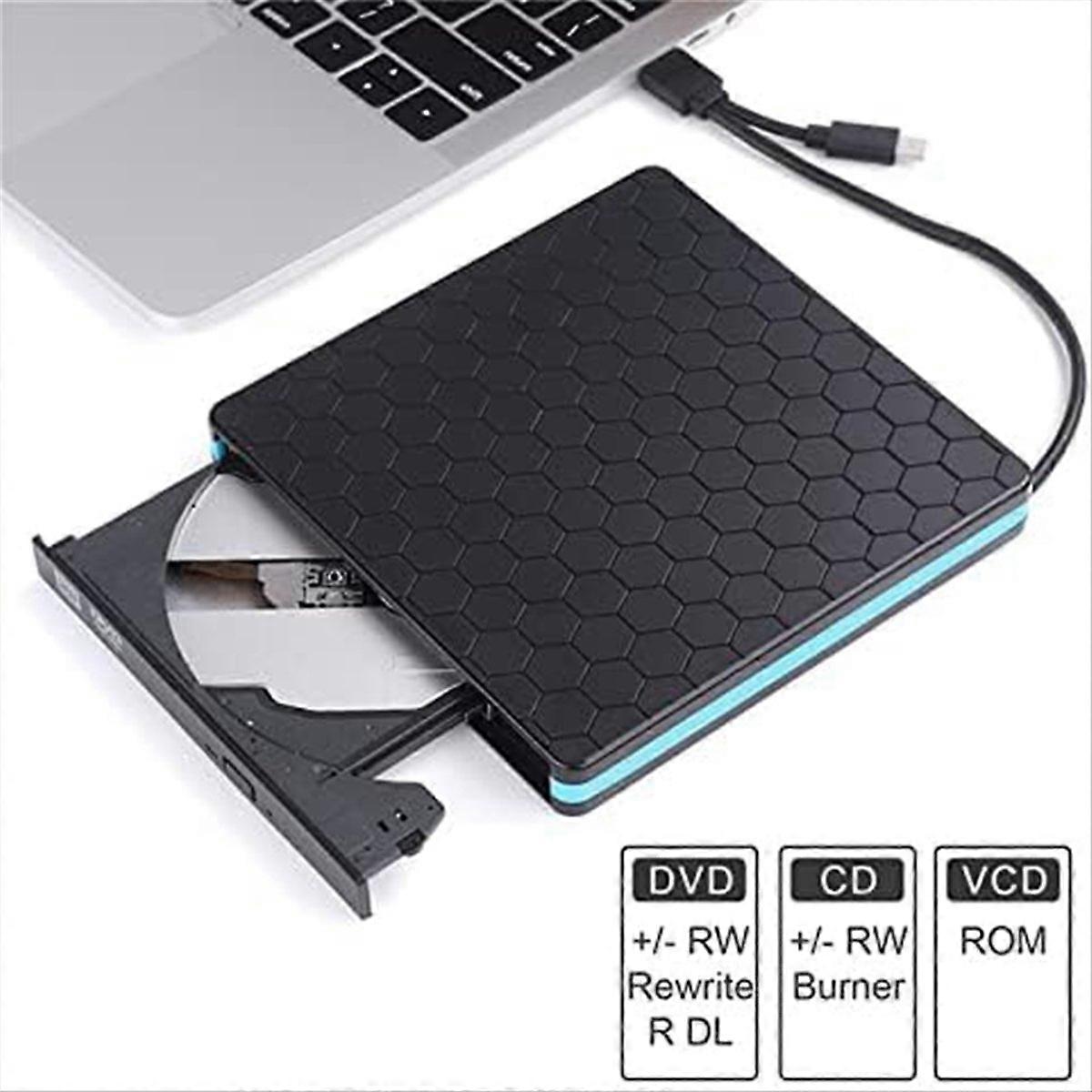 Unitate optică externă DVD Player, tip C, USB 3.0, 2 în 1, CD/DVD Writer