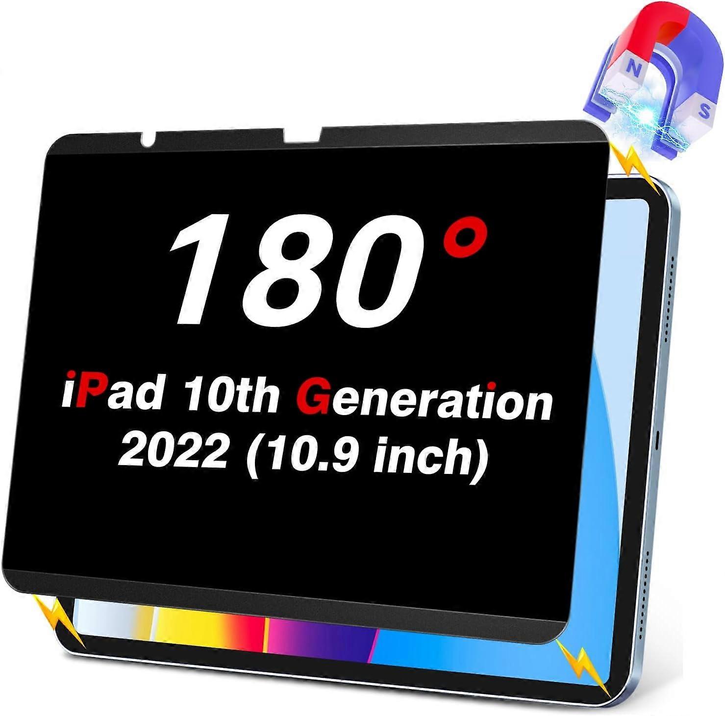 Magnetic Privacy Screen Protector compatible with iPad 10th Generation, Removable & Reusable Anti Blue Light Glare Privacy
