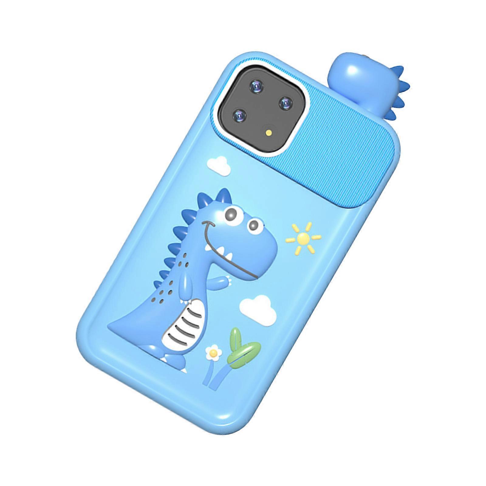 2.8Inch Screen Kids Smartphone Toy with Double Camera Dinosaur Designs Early Learning Mobile Phone for Toddler Multicolor