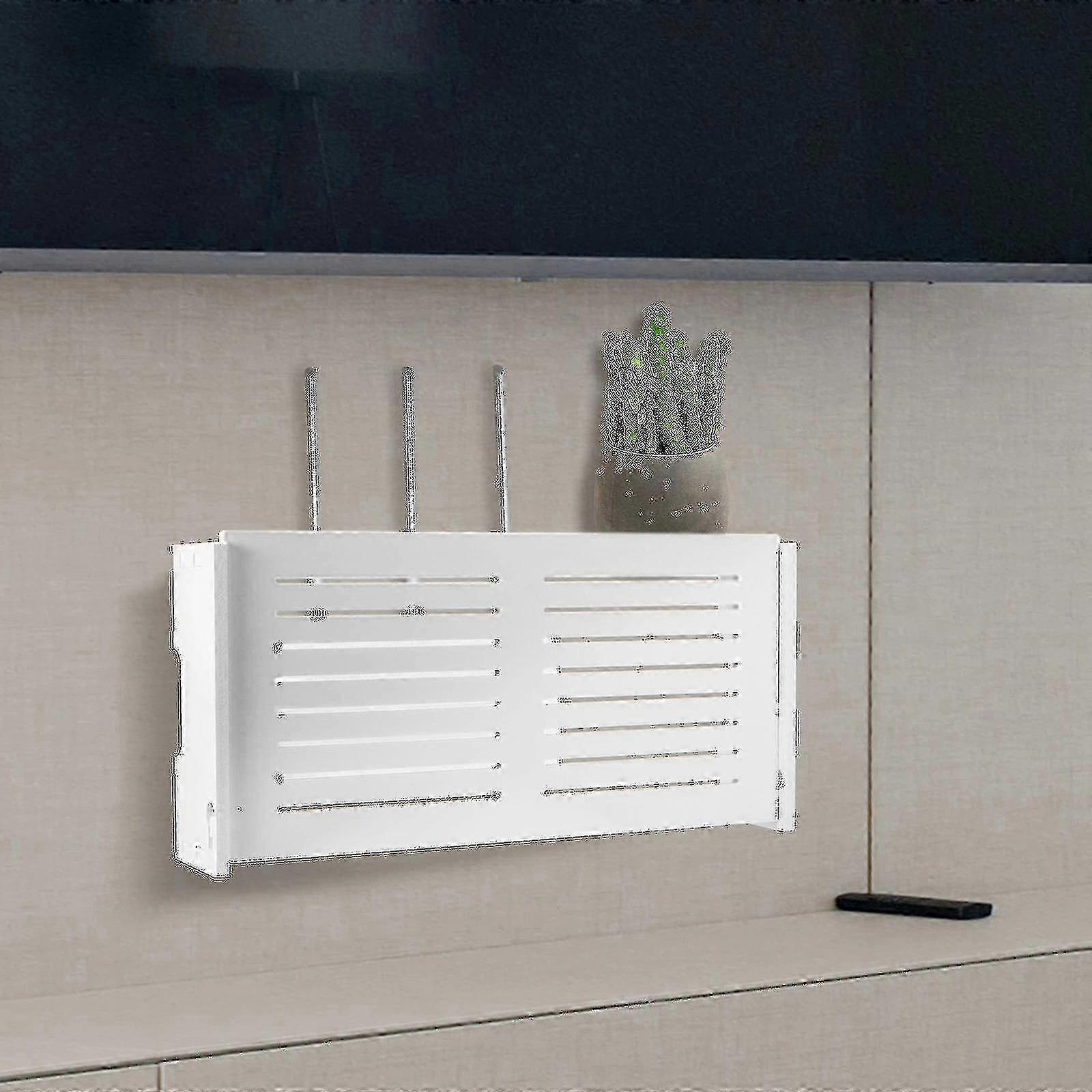 Wifi Router Storage Box Wall Mounted Wireless Panel Shelf Home Decor