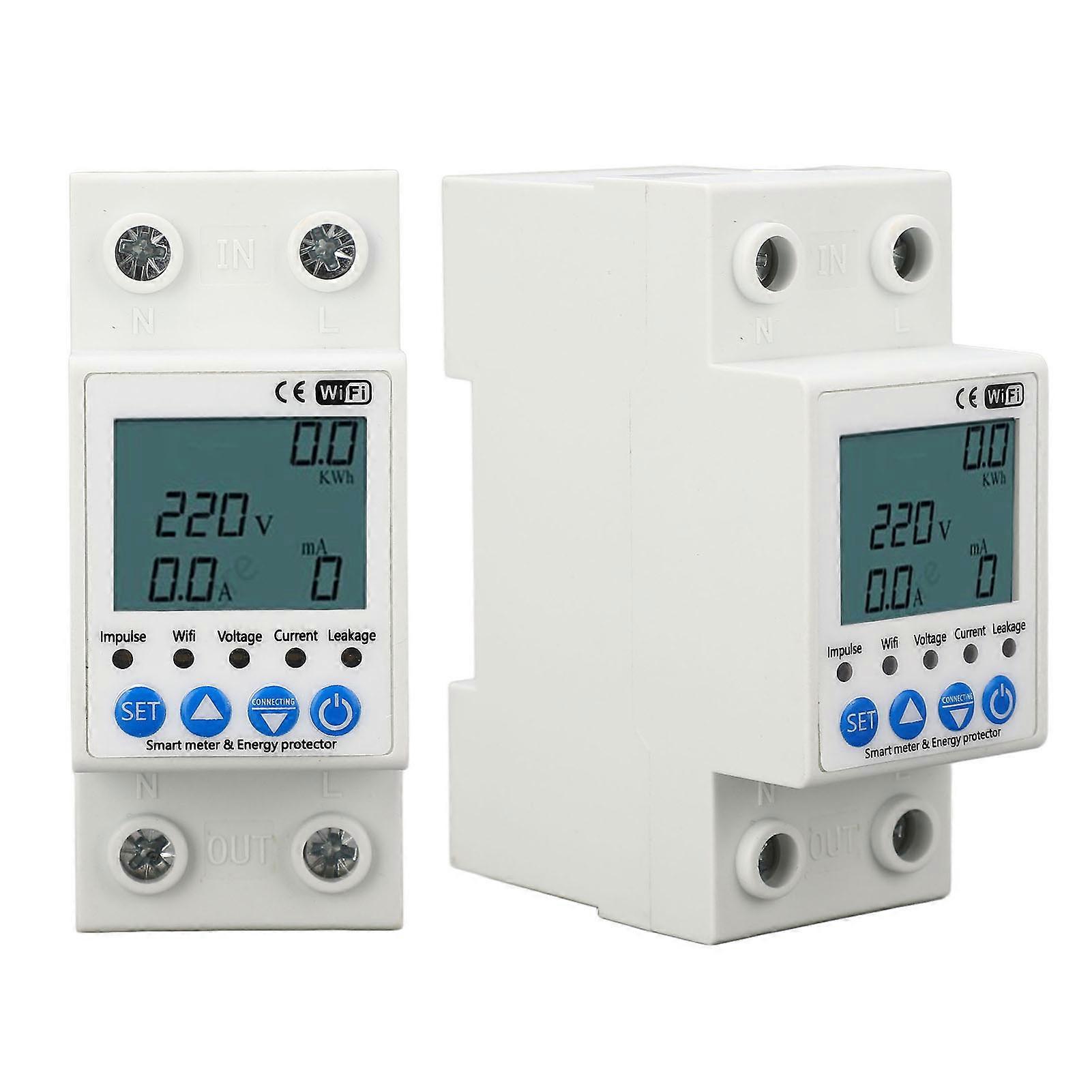 WiFi Leakage Protection Switch Smart Remote Automatic Reclosing Circuit Breaker AC220V 63A