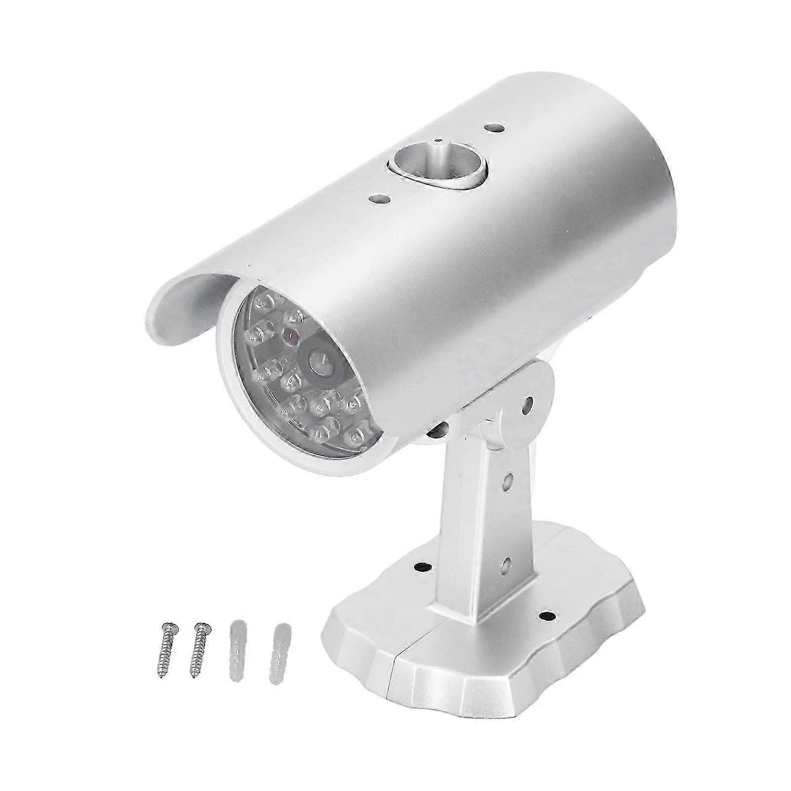 Simulation Camera Dummy Security Camera Monitor Fake Surveillance System with Flashing LED Light