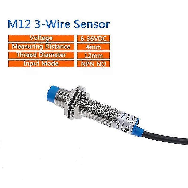 M12MetalDetectionSensor4mmDistanceWaterproofNormallyOpenNONormallyClosedNCNPNPNP3-wire ProximitySwitch hwySH