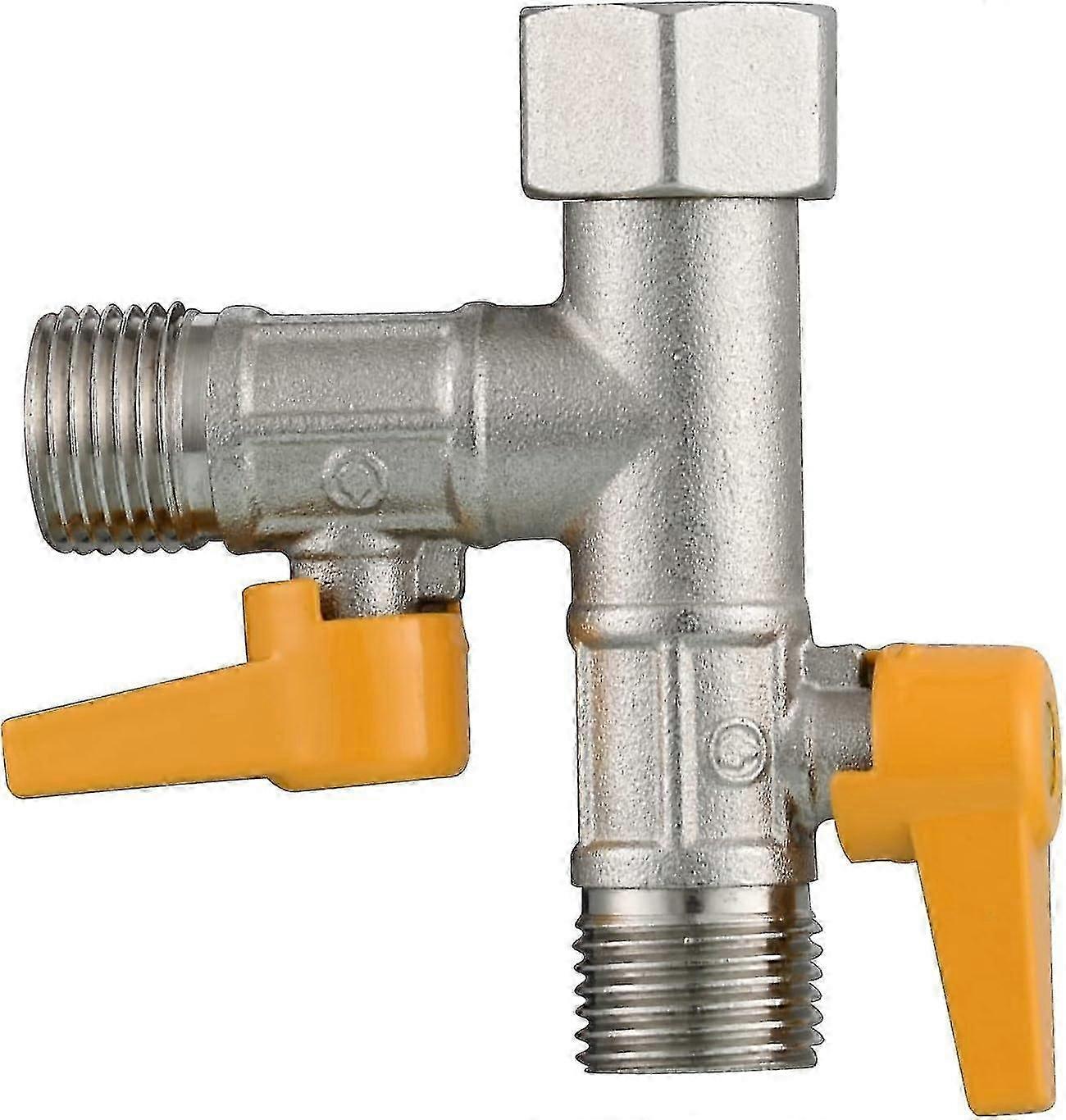 3 Way Valve T 1/2 Connection Hand Shower And Overhead Shower Arm, Brass 3 Way Diverter, Faucet Adapter Shut Off SZRH