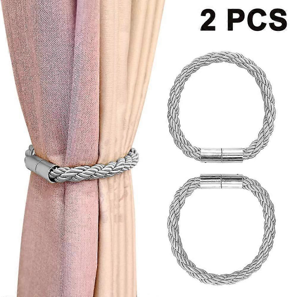 2 Pcs Strong Magnetic Curtain Ties Backs No Need Drilling