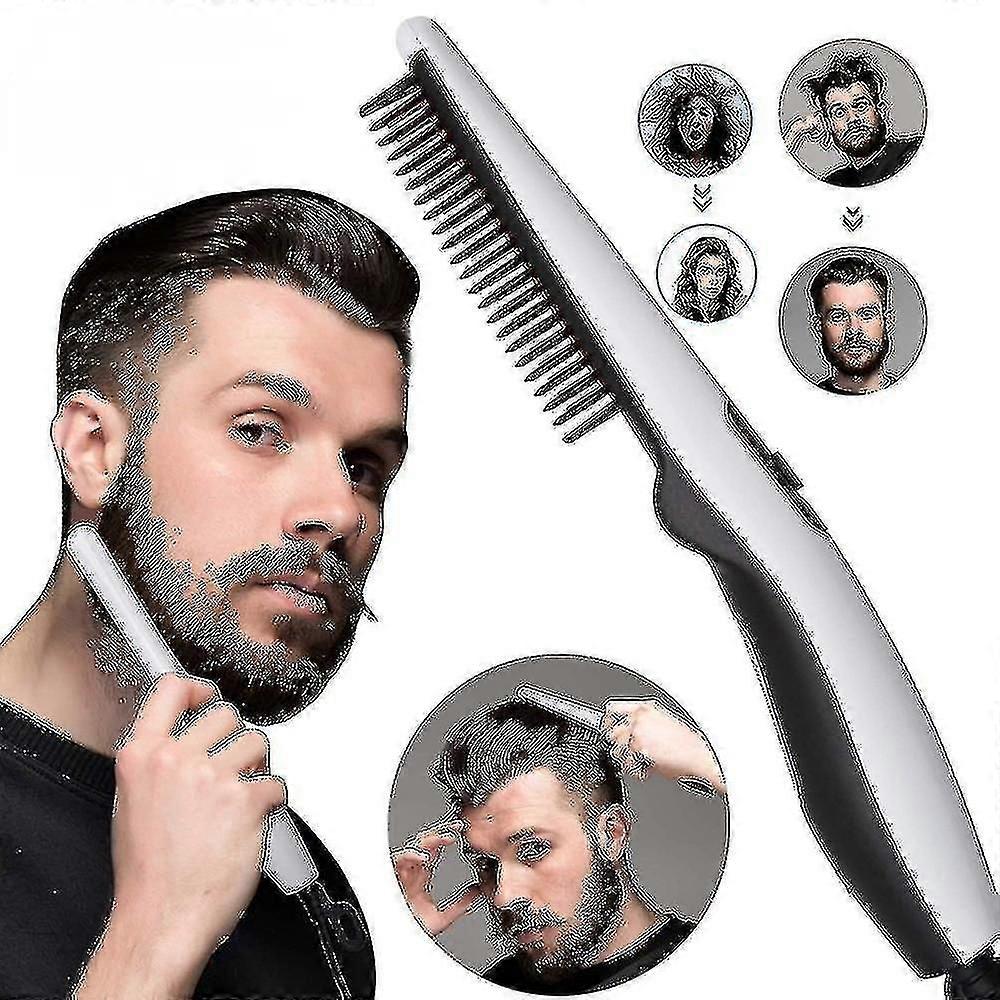 Electric beard straightening comb for men quick styler regular size