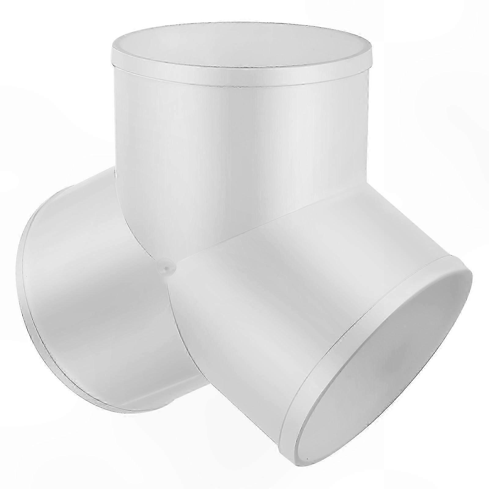 3-Way PVC Duct Adapter with Y-Shaped Splitter for Ventilation Systems