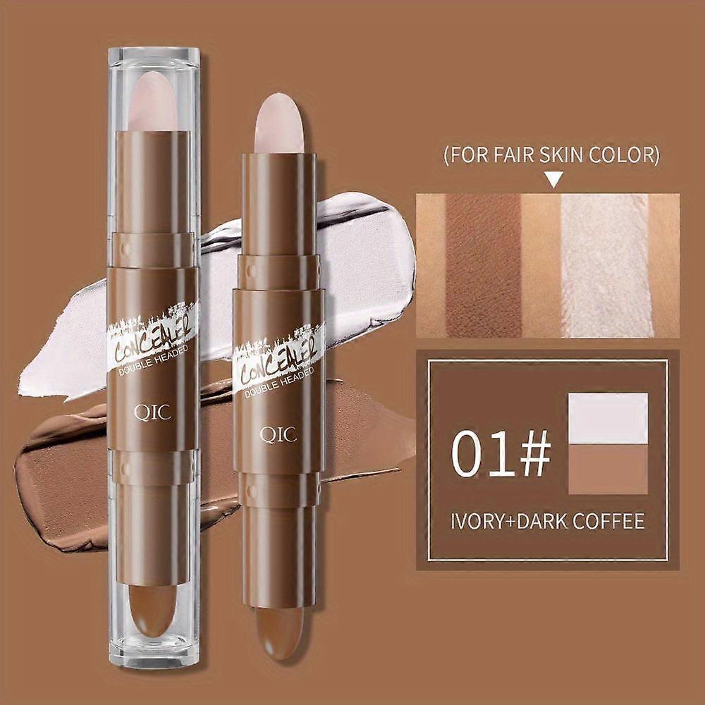 Dual-head Highlighter Contouring Stick Concealer Stick Nose Shadow Shadow Natural 3D Contour Cream Highlighting Highlight Stick