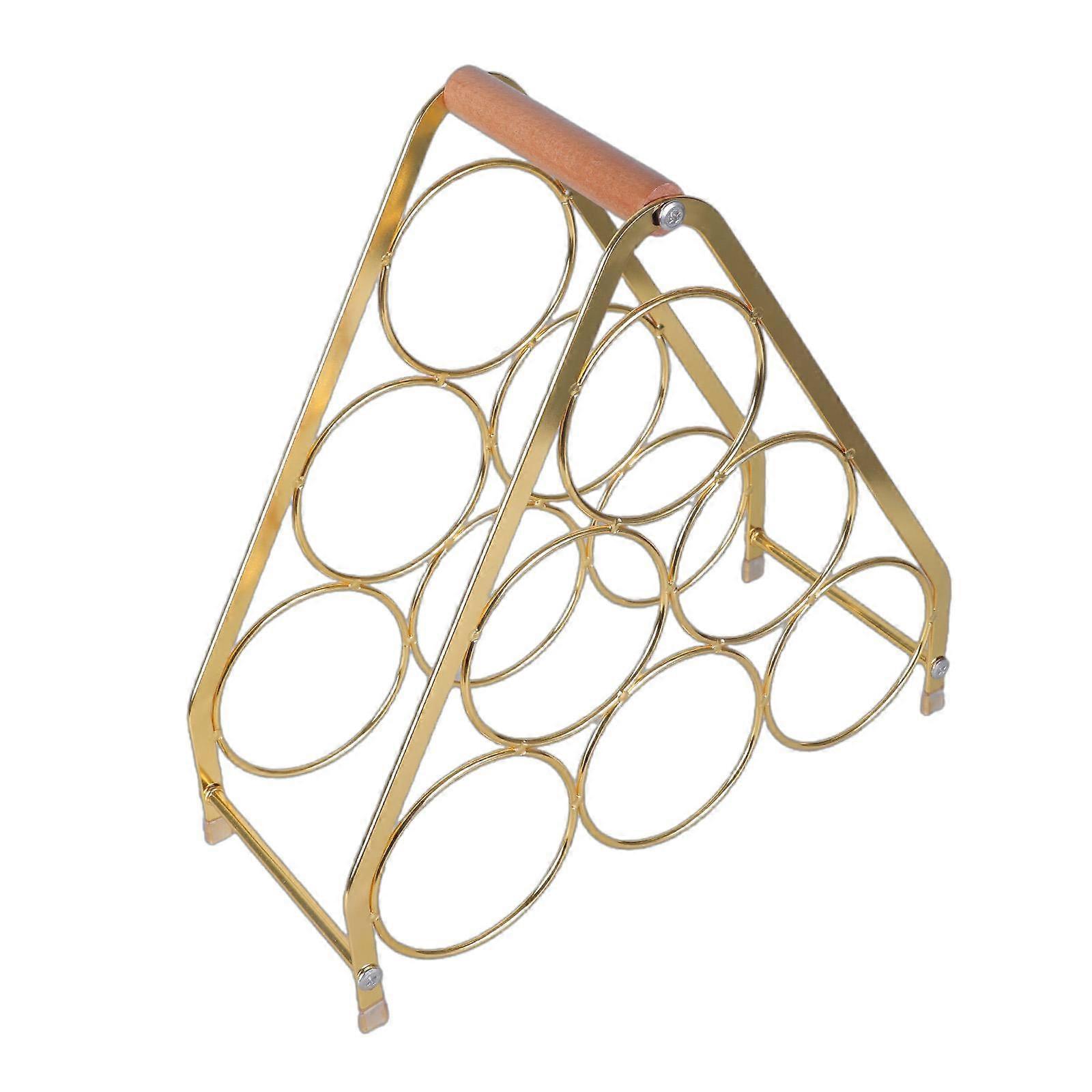 3 Tier Wine Bottle Holder with Smooth Surface and Unique Triangular Designs Suitable for Inside Cabinet or Wine Cellar