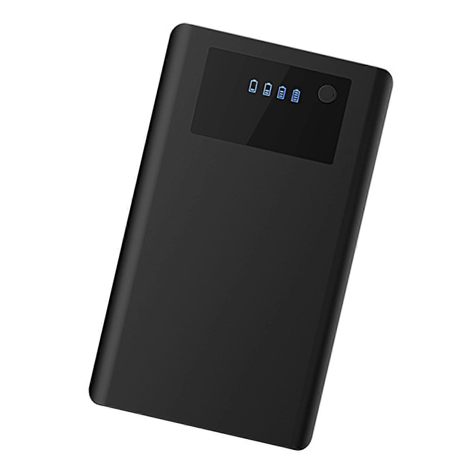 Interchangeable 6 Cell 18650 Charging Case Quick Charging Capability LED Power Suitable for Various Device Support  Black