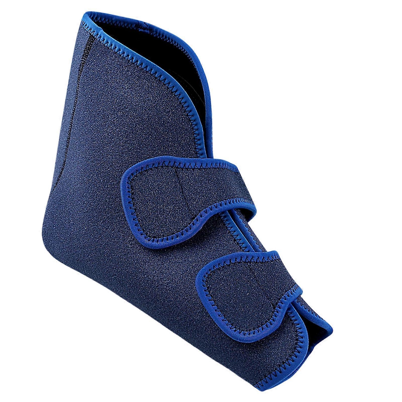 Adjustable Foot Splint Protector with Inner Ice Pack Design For Surgical Recovery Machine Washable Long Last Support  Navy blue