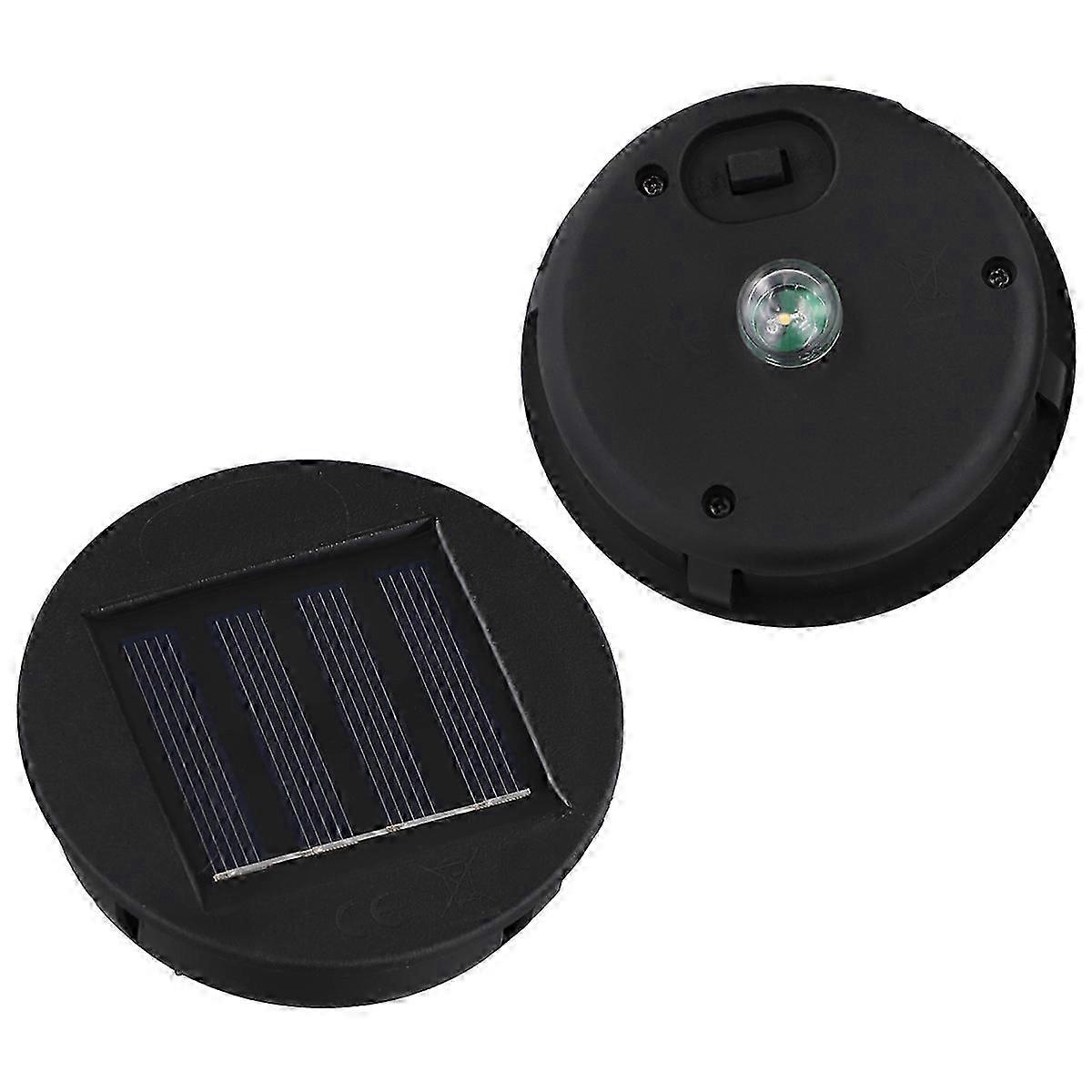 2 Pack Solar Lights Replacement Top Solar Panel Lantern Lid Lights , Lantern Light Replacement , Gar