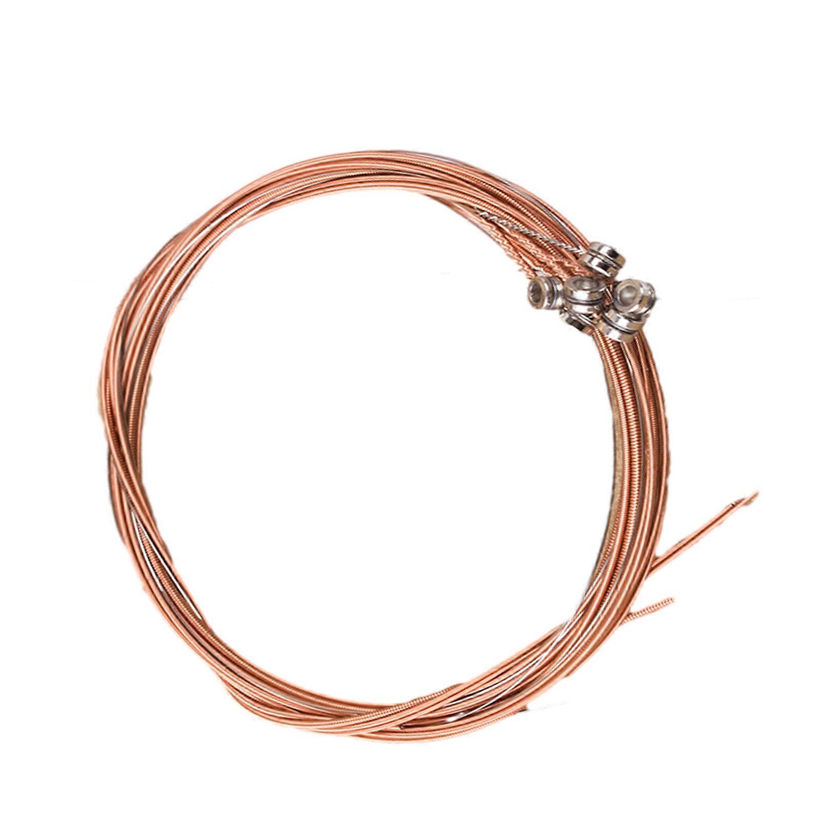 6 Pcs Folk Guitar Stainless Steel Wire Strings Classical Strings Replacement 6-String Guitar Strings Perfect Intonation Multicolor