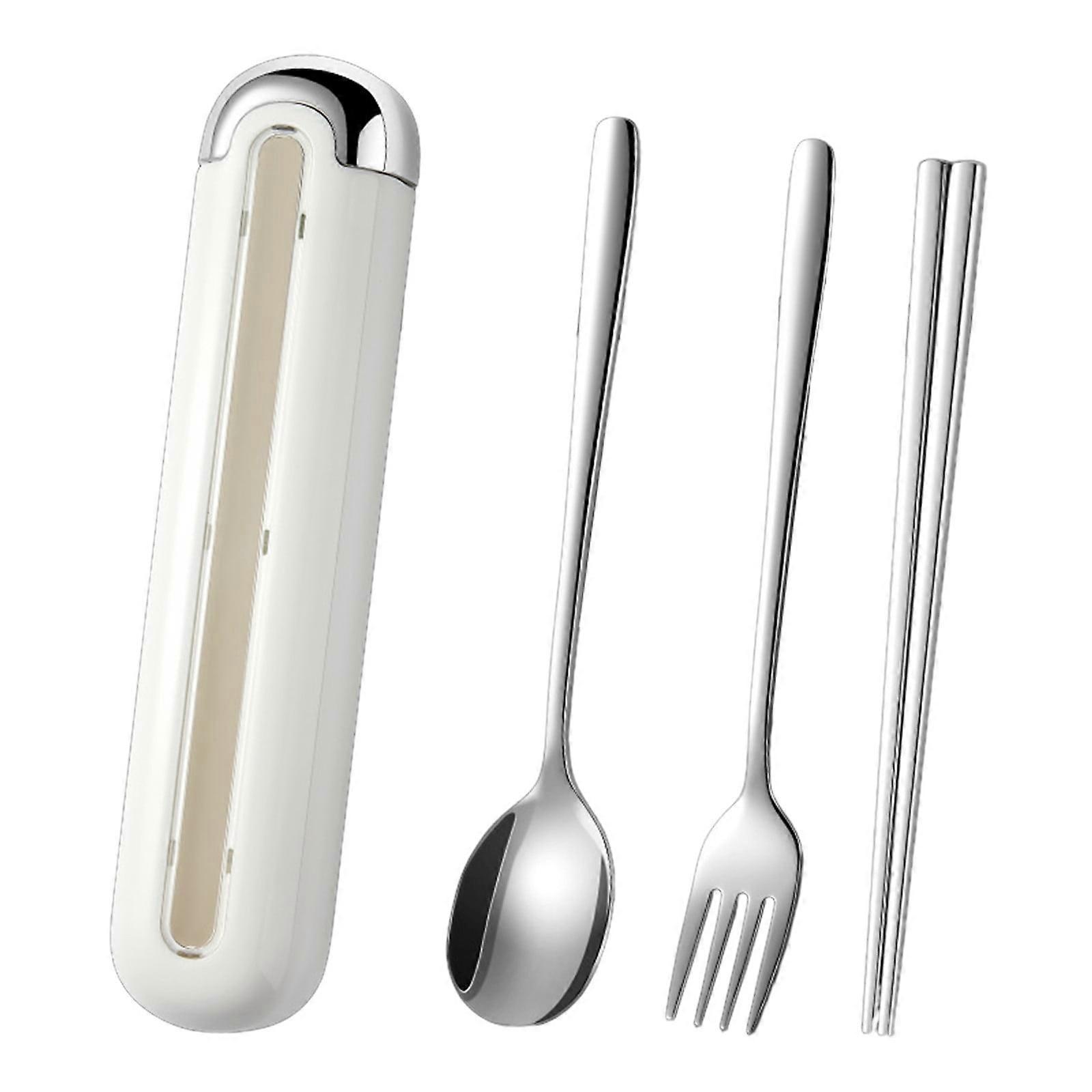 YgkuHd Do Buy 3 Piece Portable Flatware Set, Chopsticks, Fork And Spoon With Travel Case