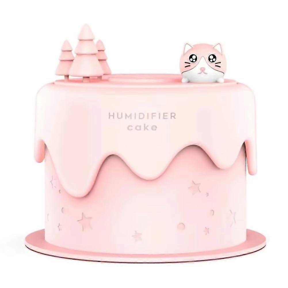 Cat Cake Cool Mist Humidifier 300ml UltraQuiet with Colorful LED Lights for Bedroom