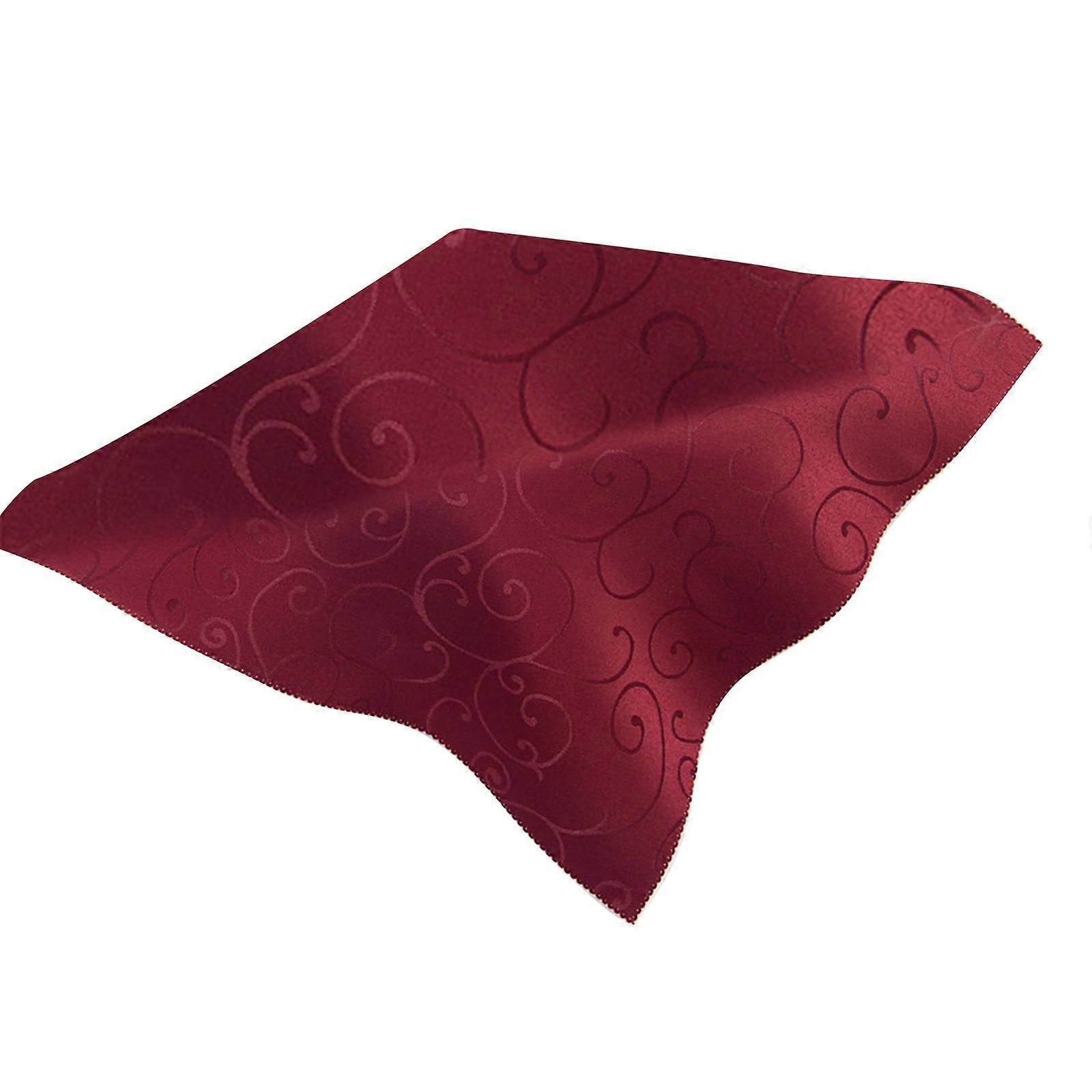 Serviettes de table carrées en jacquard 48 x 48 cm, couleur bordeaux, idéales pour les dîners, banquets, mariages et autres réceptions.