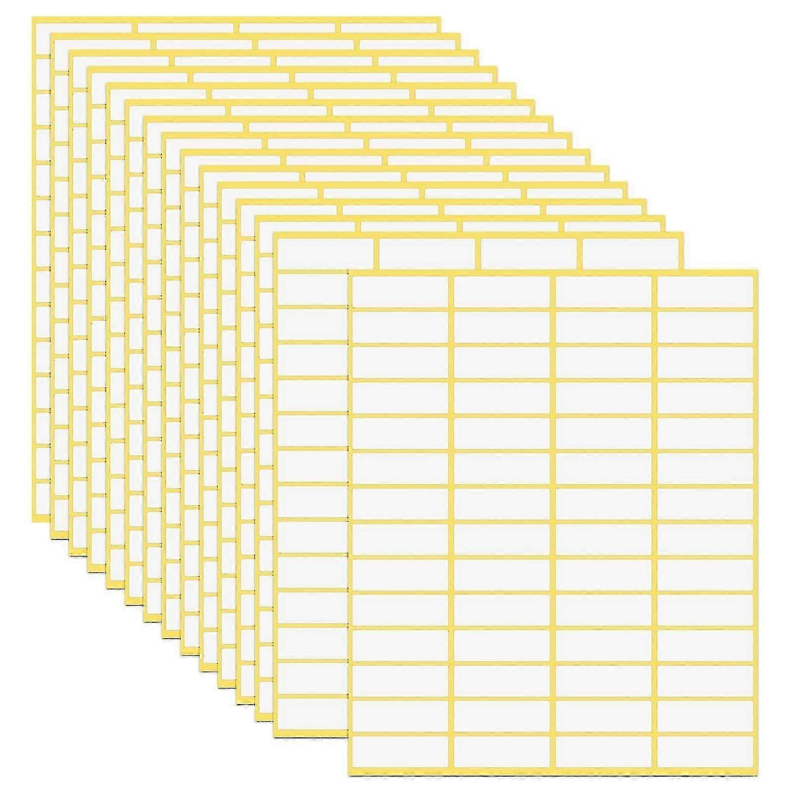 15 Sheet A5 Self Adhesive Stickers Labels, Matte White Labels Stickers, Printable Sticky Sheet Labels, File Folder A