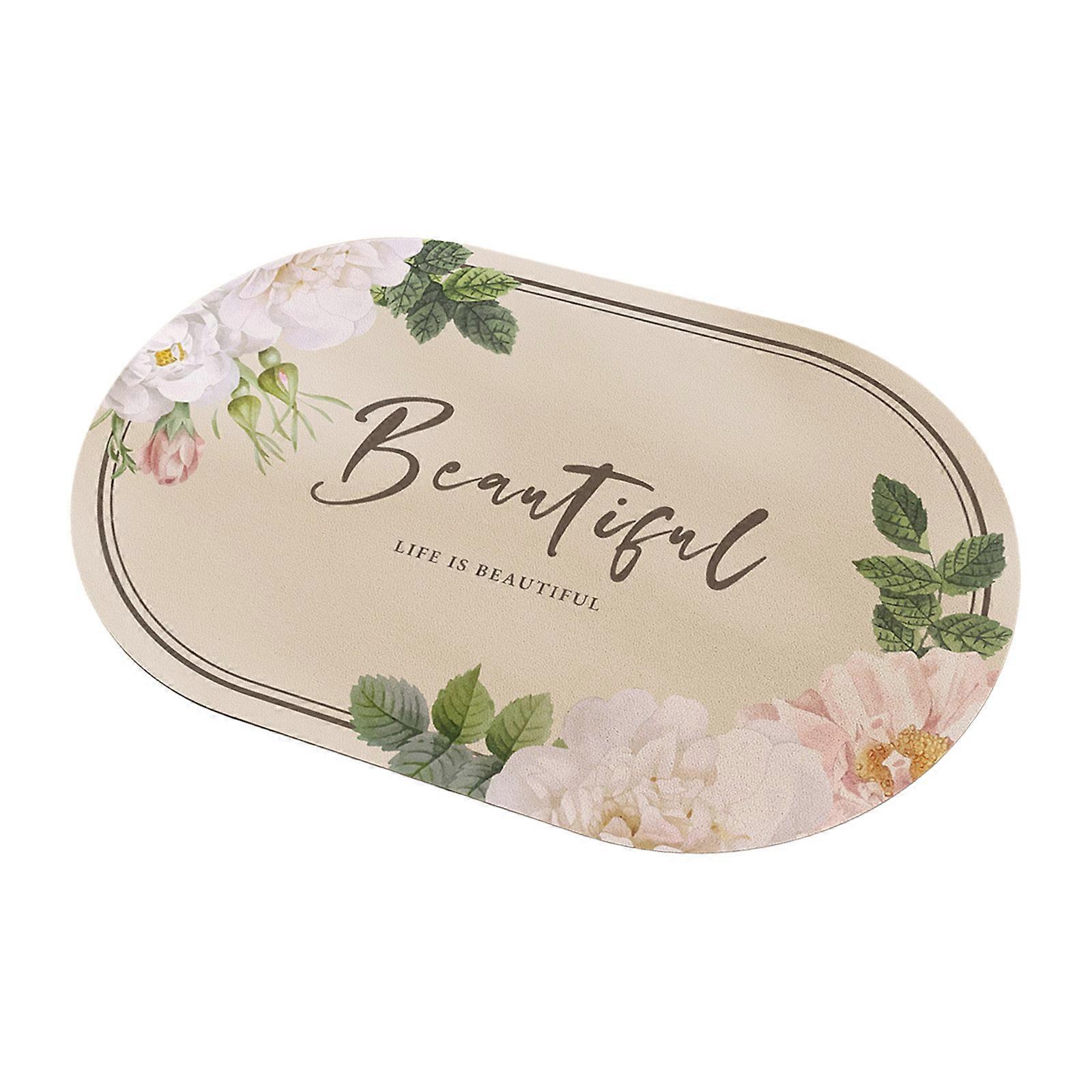 Soft Bathroom Rug With Slip Proof Base Strong Absorbent Polyester Fiber Bath Mat For Wet Floor And High Traffic Area Multicolor