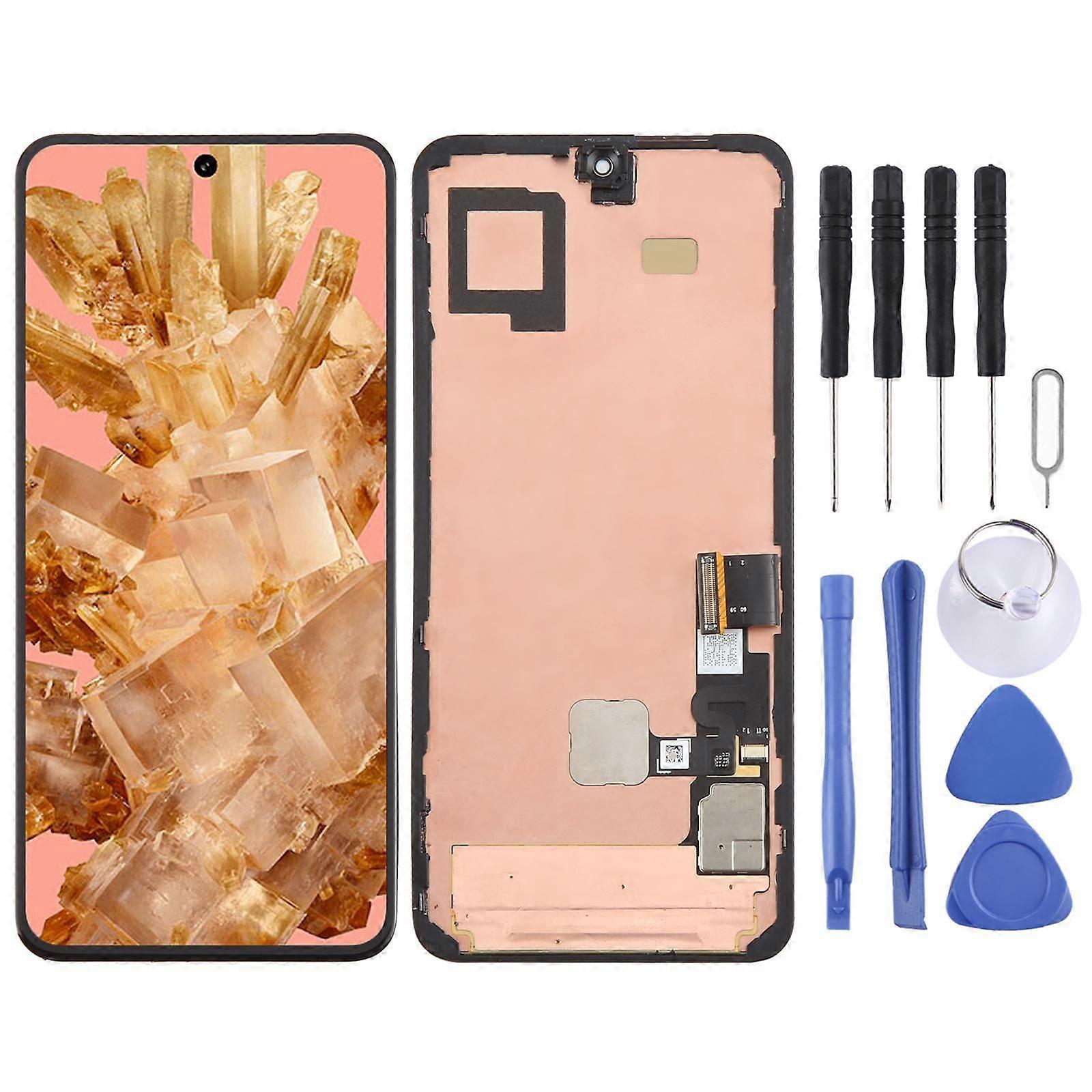 For Google Pixel 8 COMPATIBLE LCD with Frame/Fingerprint Cable