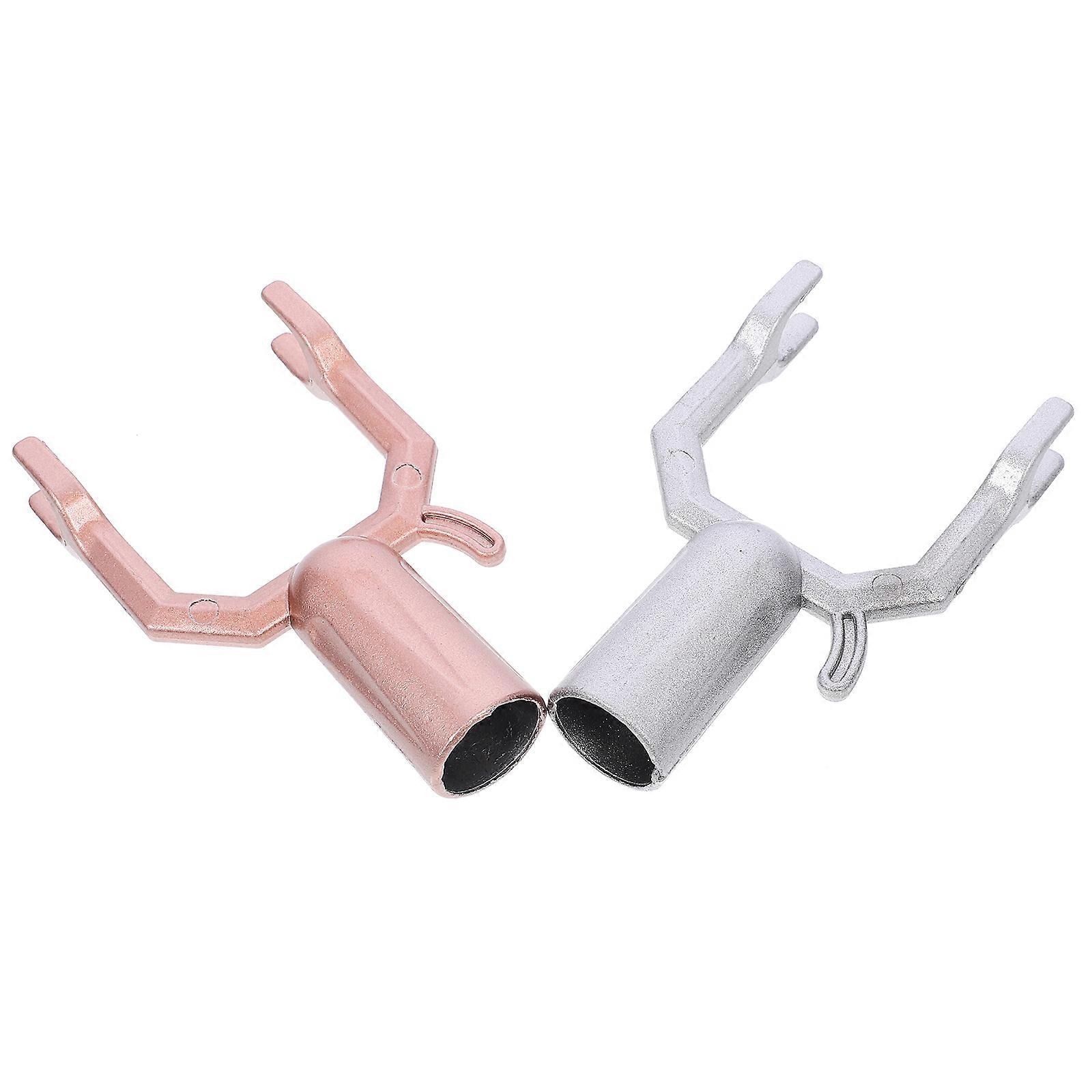 2pcs Clothes Rail Fork Drying Rack Clothes Pole Fork Replacement Clothes Drying Rod Replace Heads