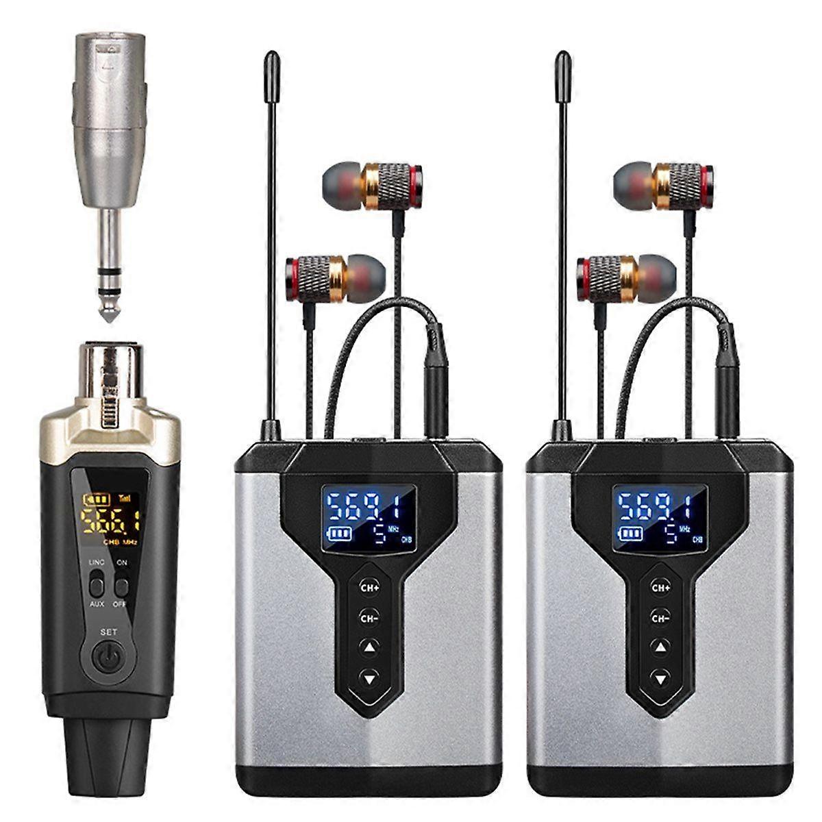 Wireless in-Ear Monitor System Portable and Rechargeable Transmitter and Receiver for Stage Performa