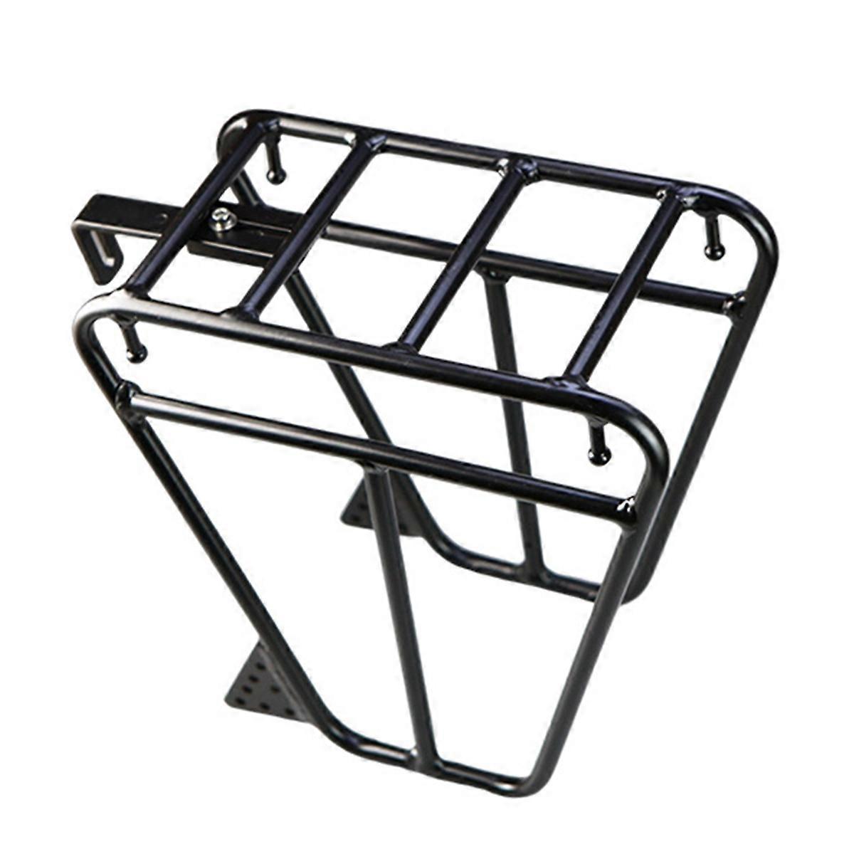 Cykelstativ foran til cykelturistbærer, sort