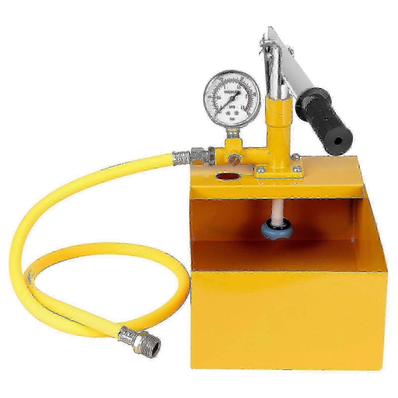 Hydrostatic Test Pump 25 bar/362 PSI, Manual Hydraulic Water Pressure Tester Kit with Gauge & 1.4 Gal Tank