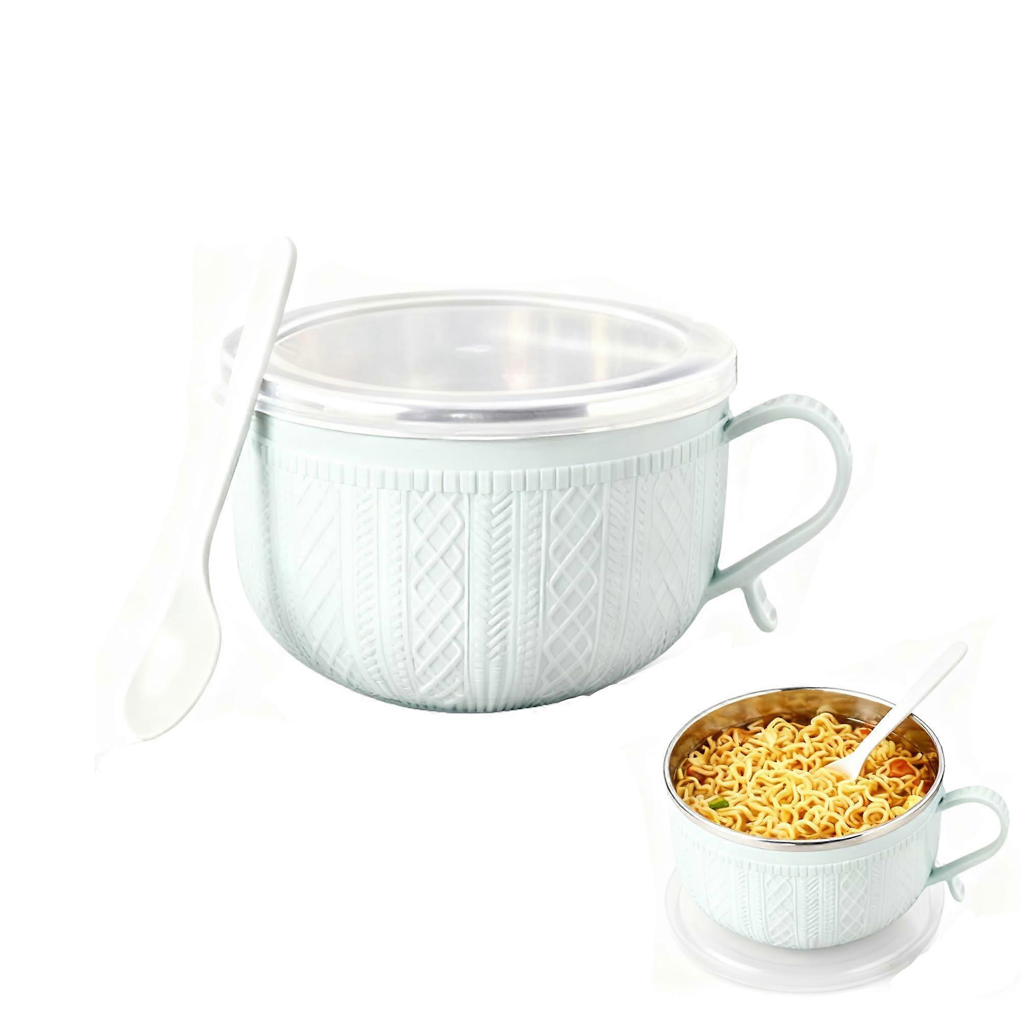 25oz Large Soup Mug with Lid and Handles for Meals, Breakfast, Fast Food, Picnics, Blue