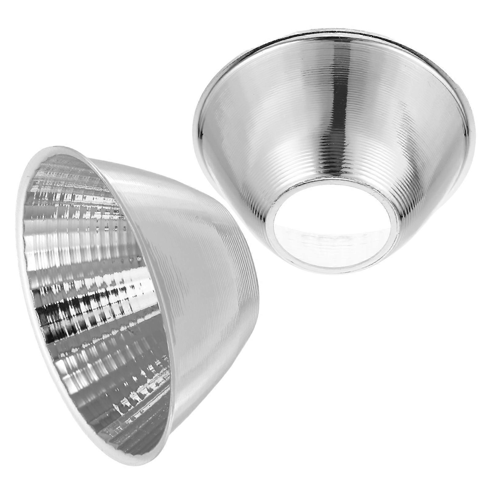 2pcs Flashlight Reflector Cup Accessory for Spotlight Replacement Light Reflective Aluminum Panel Fixture Hoop Replacement
