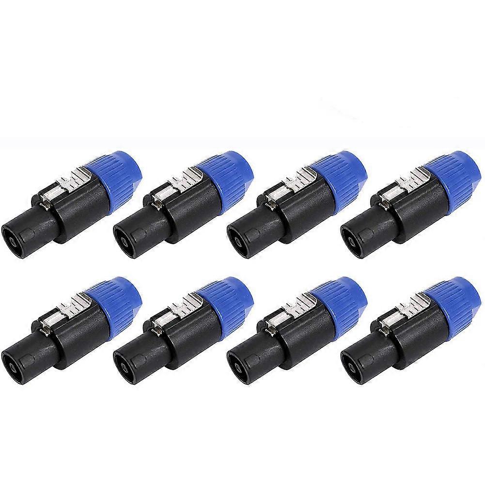 8 Pack Audio Cable Adapter Connectors, 4 Pole Audio Speaker Plug