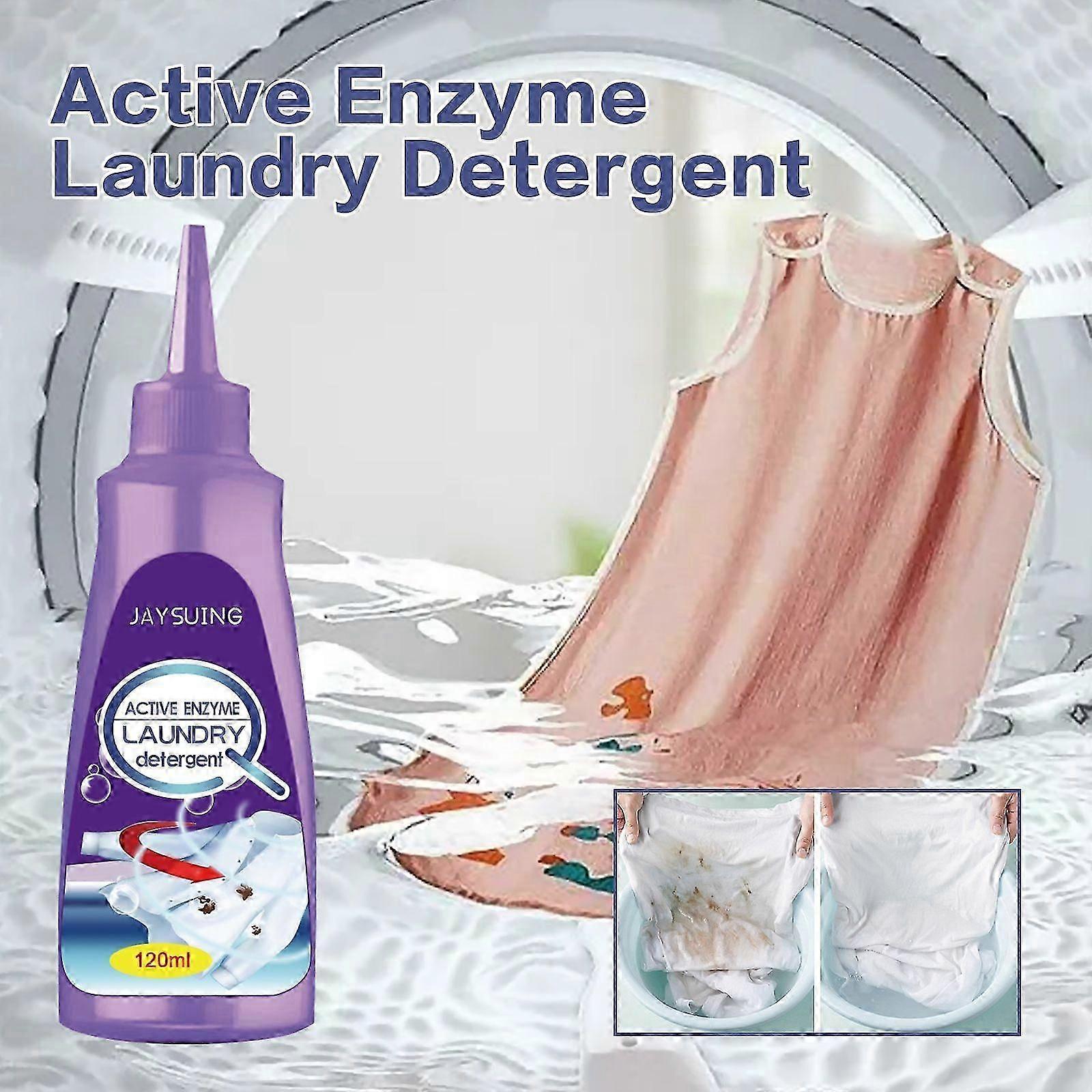 Active Enzyme Laundry Detergent  Powerful Stain Remover for Clothes, Sofas  Carpets