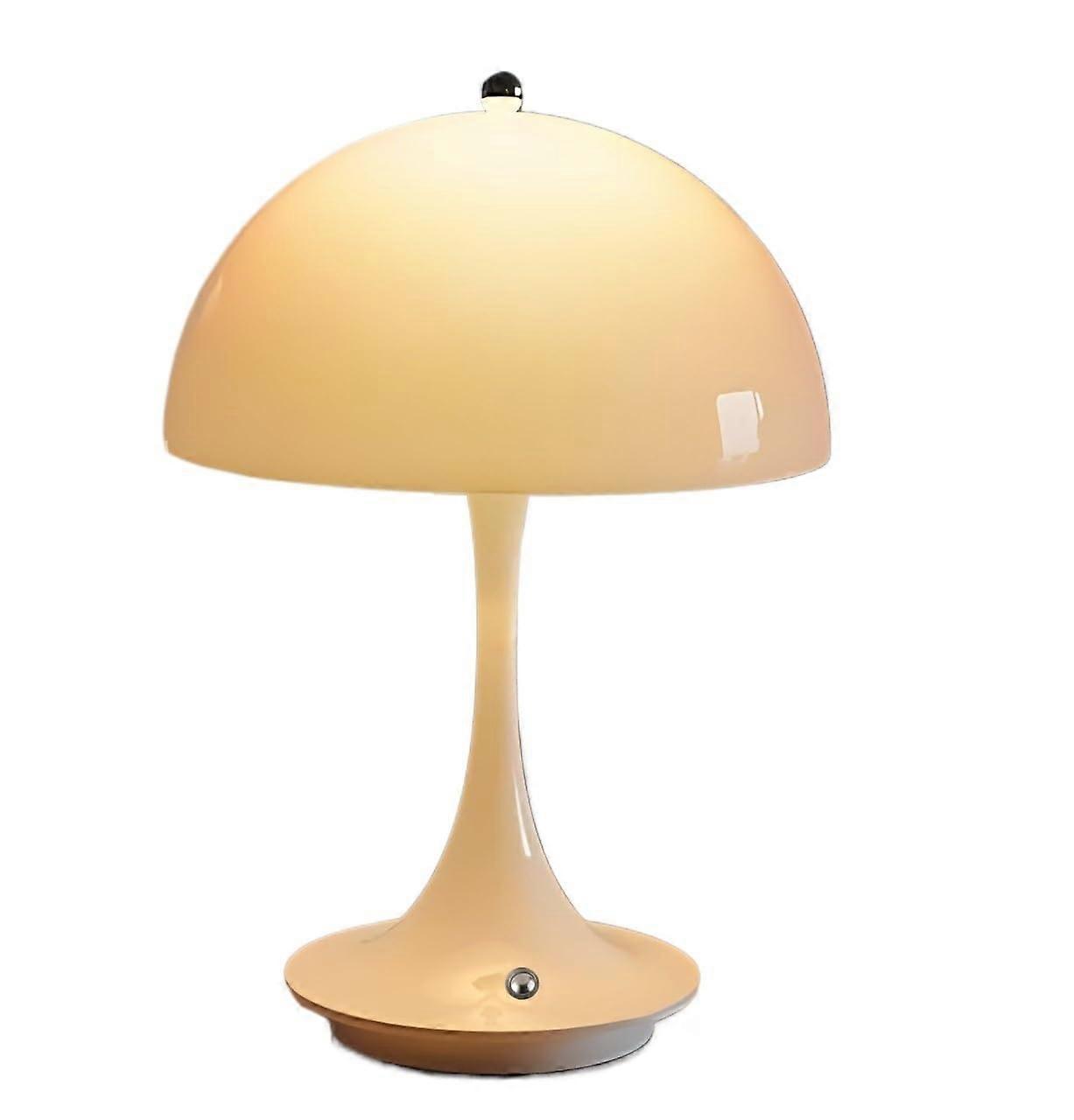 Mushroom Table Lamp with Touch Sensor, Dimmable 3 Color LED, USBC Rechargeable for Bedroom