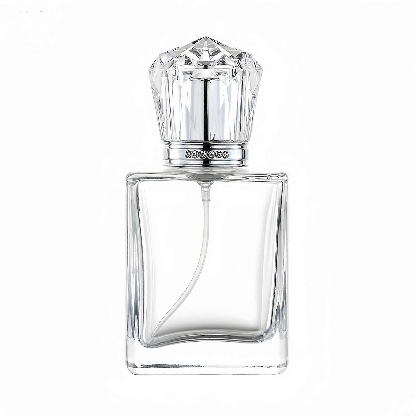 50ml Refillable Perfume Spray Bottle Leakproof Glass Fine Mist Atomizer for Travel Silver