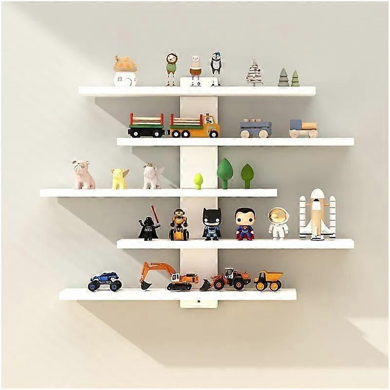 Adjustable Wall-Mounted Display Shelf, 5 Layers Storage Rack for Action Figures, Mini Blocks, Collectibles, Modern Home Decor Organizer, Wal