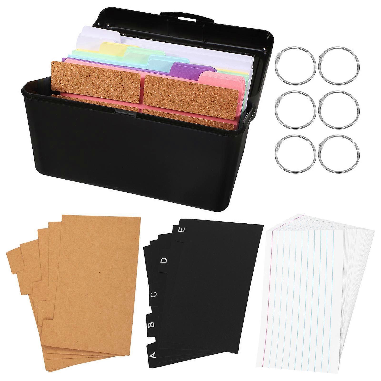 Index Card Organizer Set for Office with Divider and Card Holder 1Set