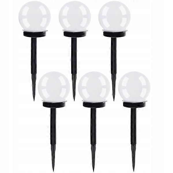 Globe-shaped Solar Lights - 6 pcs White
