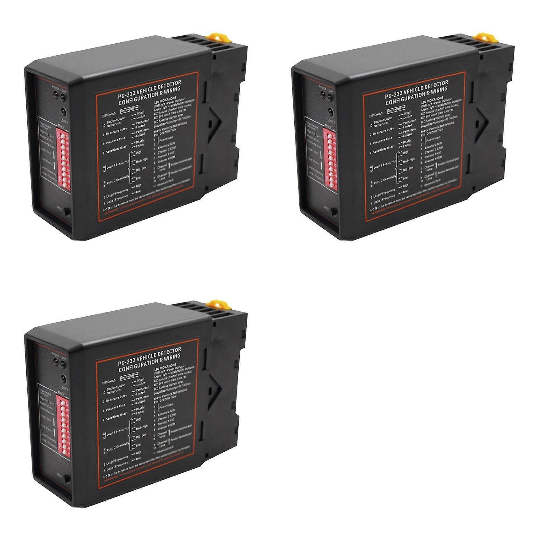 3X Smart Parking Double Channel Vehicle Exit Car Loop Detector PD232 Loop Detector