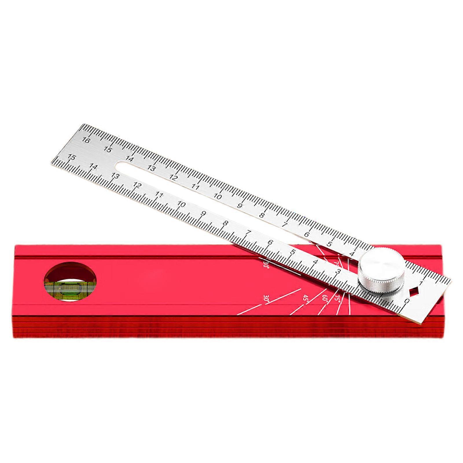 Multifunctional Precise Marking Gauge for Woodworking Scribing Ruler Protractor with Position Marking Measuring Tool Multicolor