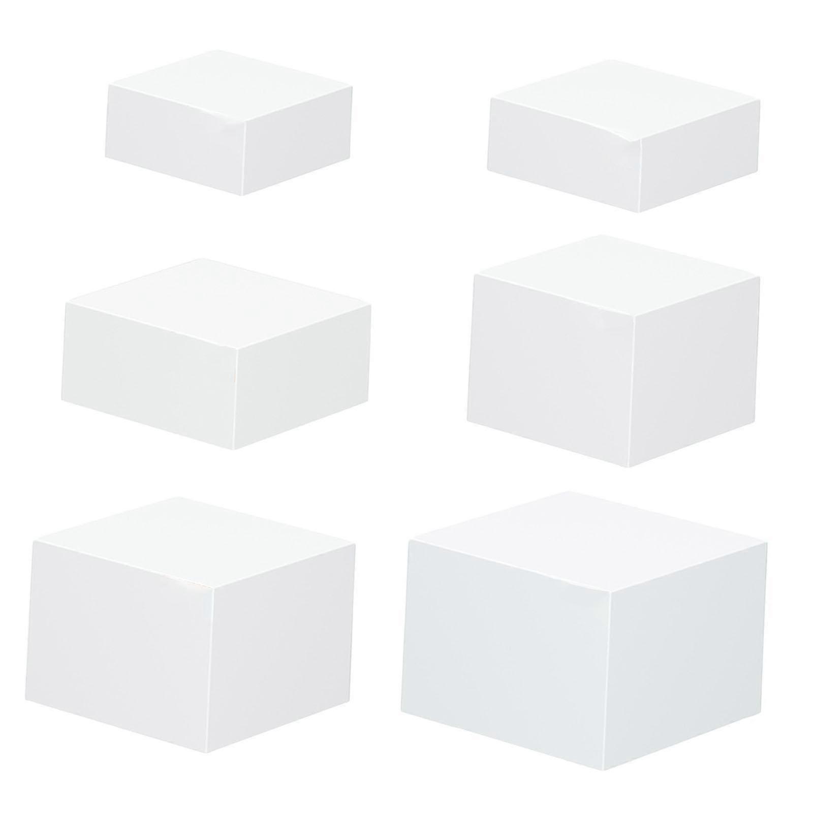 6Pcs Cube Display Box Riser Hollow Base for Table Hollow Cake Display Stand