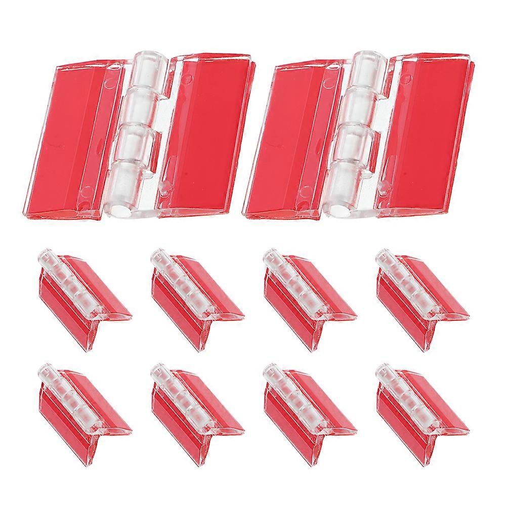 Self Adhesive Clear Acrylic Hinges for Crafts Transparent Plastic 60Pcs Set