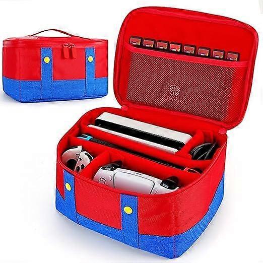 Waterproof Carrying Case for Nintendo Switch OLED with Shockproof Velvet Lining and Large Storage