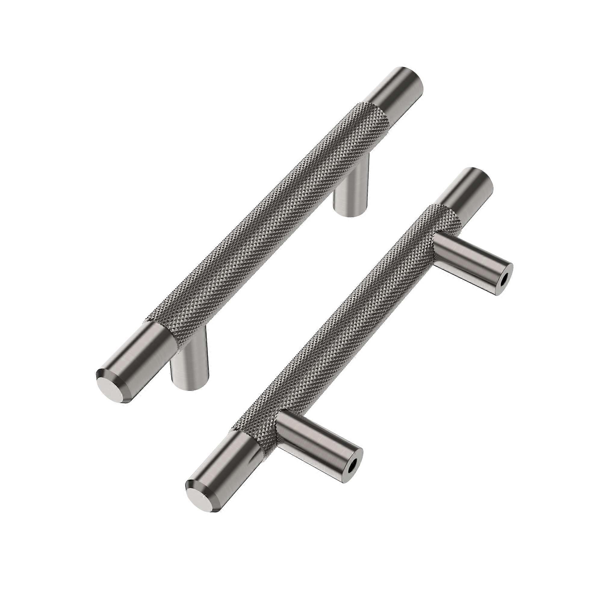 10 Pack Black Nickel Cabinet Pulls 3 Inch T Bar Knurled Kitchen Drawer Handles Durable Solid Finish