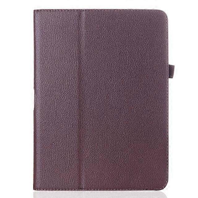 Case For Ipad Pro 9.7-2016 Brown Bi-fold Stand Litchi Texture Leather