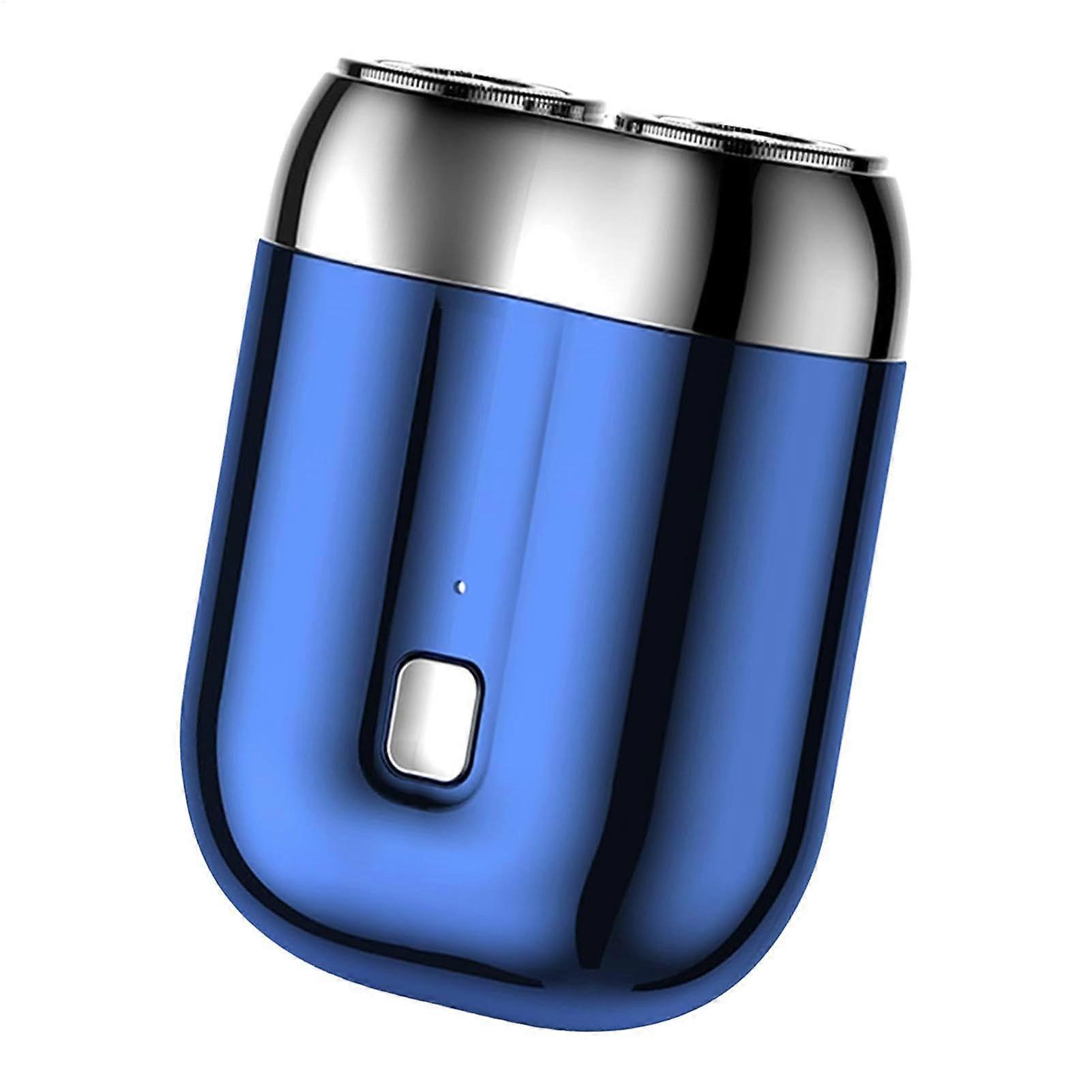 Electric Shaver for Men, Dual Head Waterproof Wet and Dry Rechargeable Travel Shaver Blue