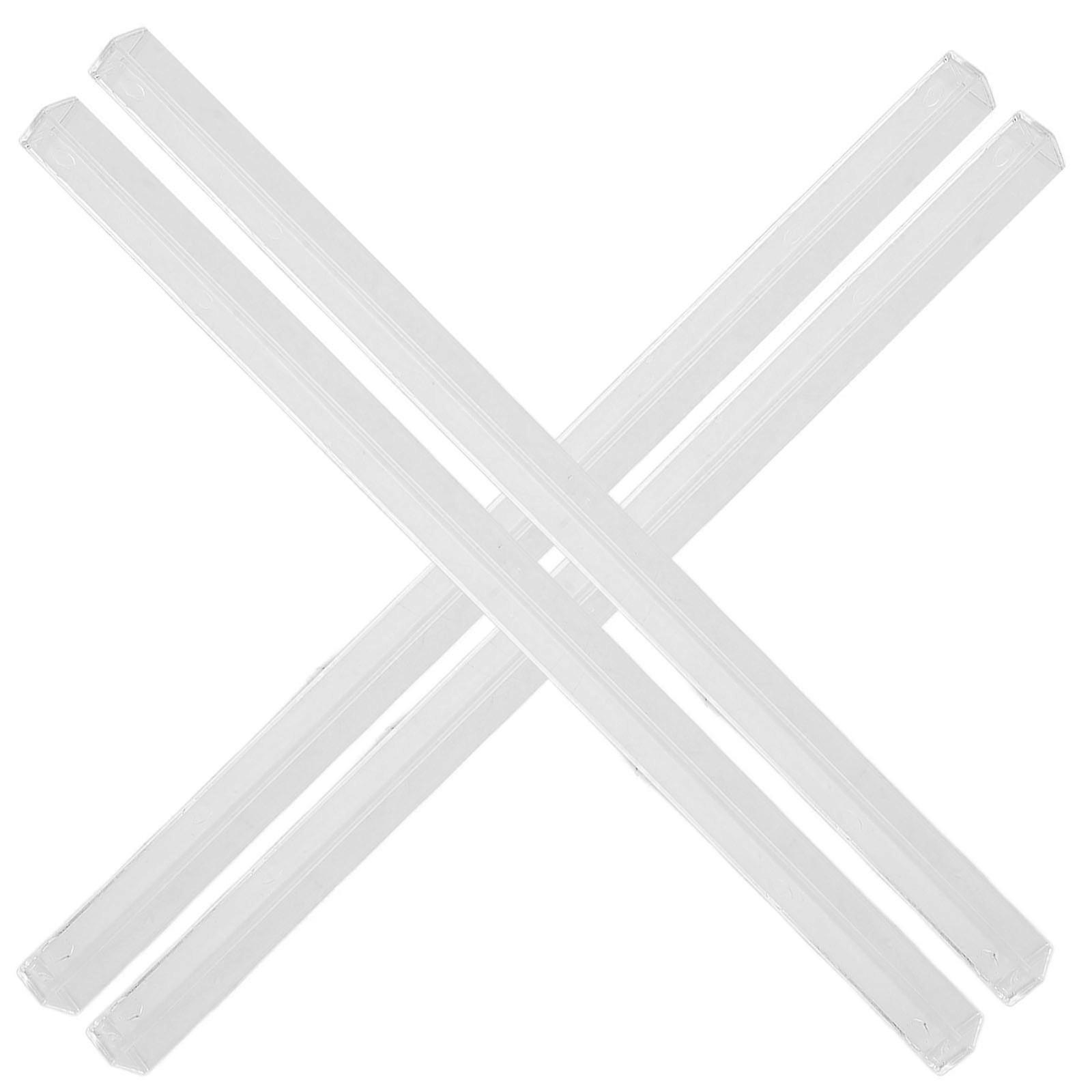 Plastic Mahjong Ruler Transparent Mini Mahjong Racks for Organizing 4Pcs