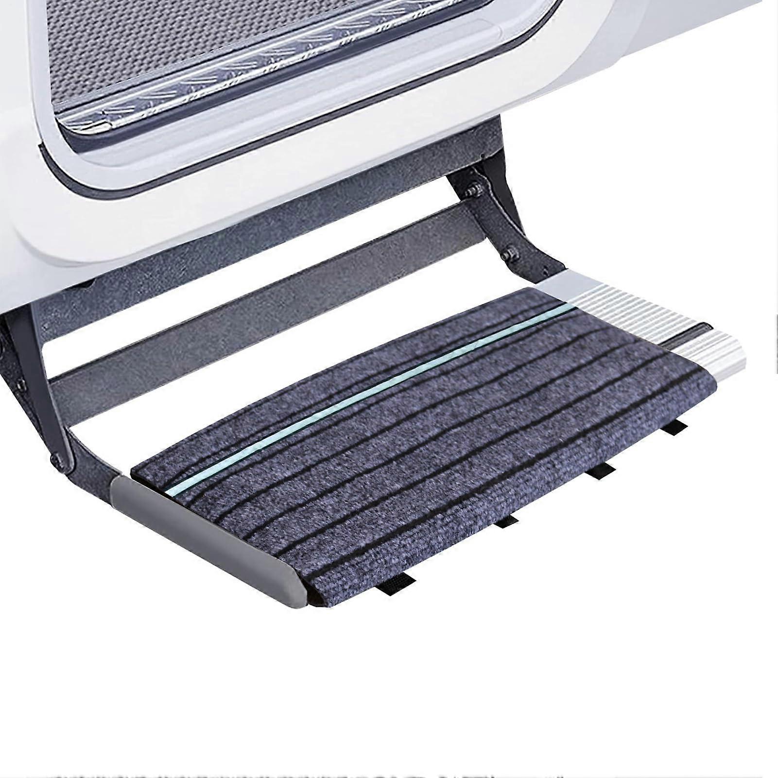 RV Step Covers with Reflective Safety Strips, Waterproof AntiSlip Trailer Step Protector Rug