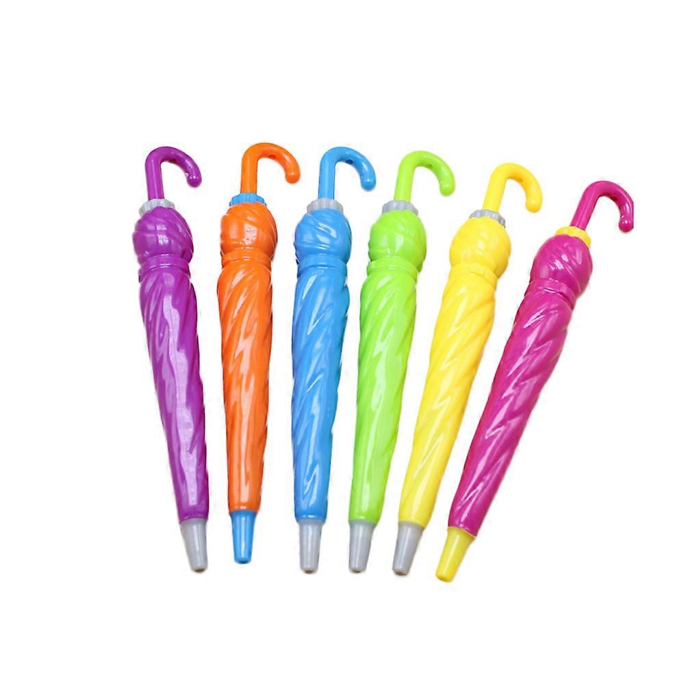 Assorted Color Umbrella Ballpoint Pen for Writing 6Pcs