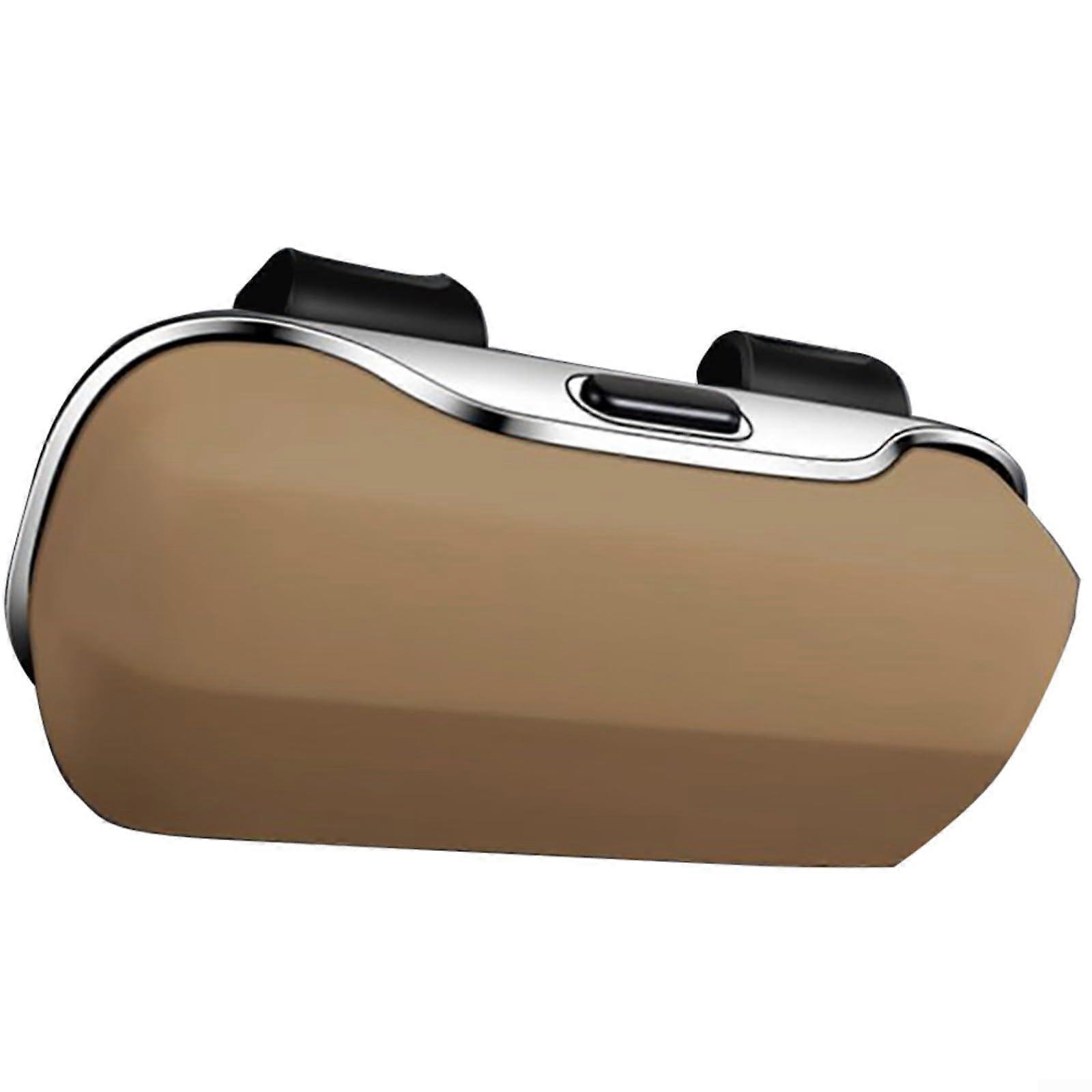 Car Sunglasses Holder with Quick Visor Access ABS Plastic Glasses Organizer Beige Storage Box